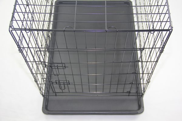 30′ Portable Foldable Dog Cat Rabbit Collapsible Crate Pet Cage with Blue Cover Mat