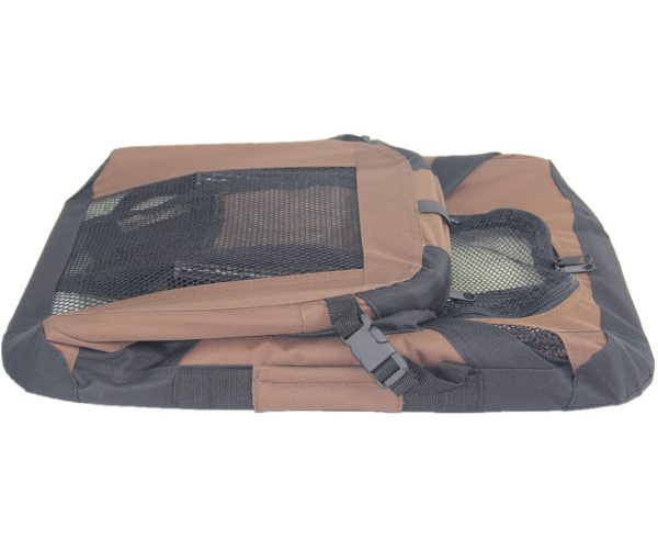 XXL Portable Foldable Pet Dog Cat Puppy Soft Crate-Brown