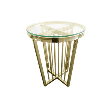 Salina Coffee Table – ClearTop – 45cm Gold
