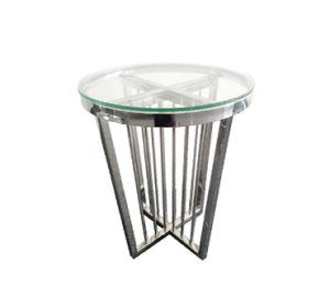 Salina Coffee Table – ClearTop – 45cm Silver