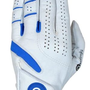 Power Touch Cabretta Leather Golf Glove for Men - White (M/L)