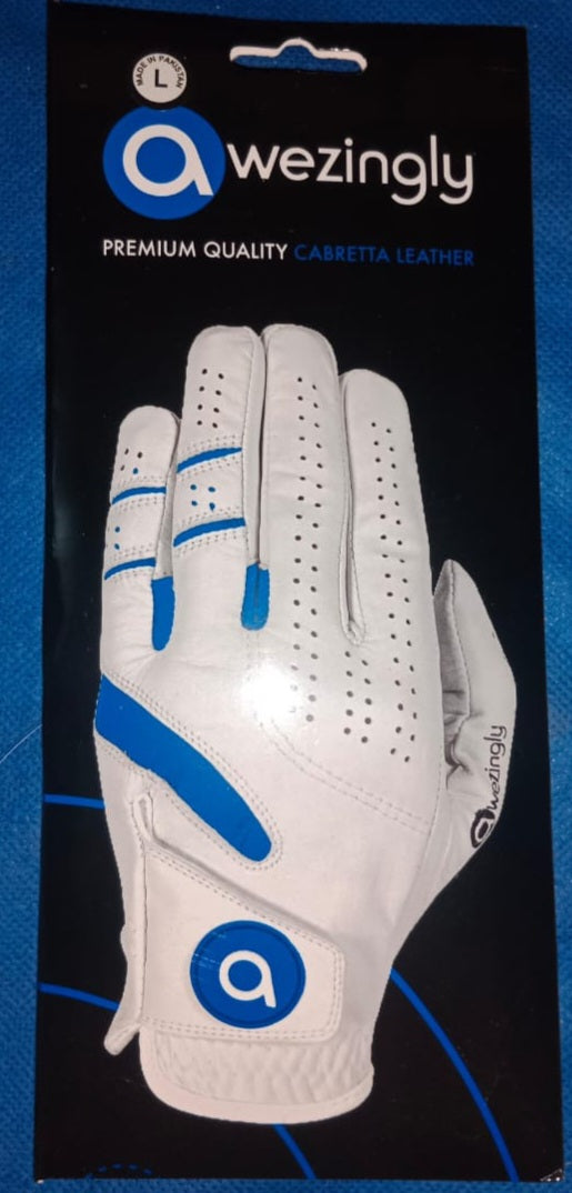 Power Touch Cabretta Leather Golf Glove for Men – White (XL)