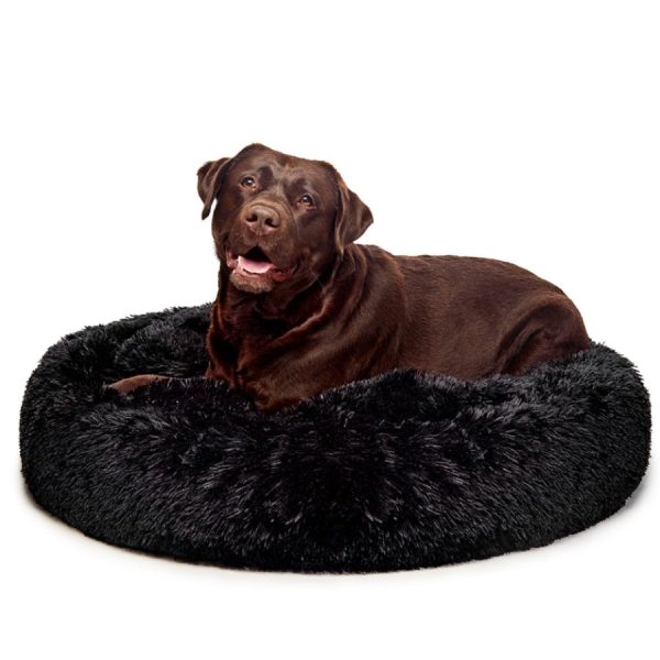 Calming Dog Bed – Large -Black – 100 cm
