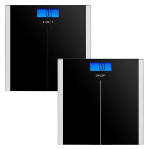 Digital Body Weight Bathroom Scale - Black - 2 Pack