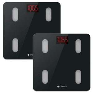 Smart WiFi Scale for Body Weight - Black-2 Pack