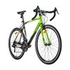 700C Road Bike TEMPO1.0 Shimano 21 Speed Racing Bicycle 59cm Black/Green
