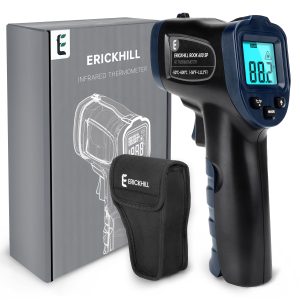 Infrared Thermometer Gun for Cooking, Adjustable Emissivity