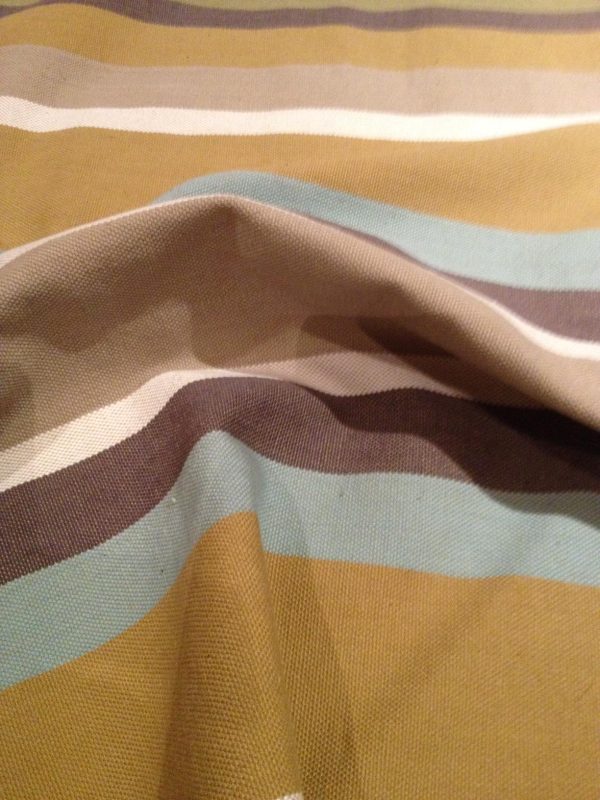 Corban Aqua Rectangle 35x70cm Striped Multicoloured Cushion Cover Nautical