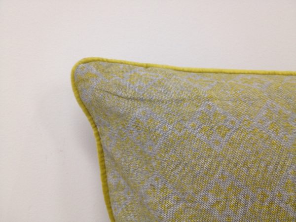 Azuk Mustard Yellow & Grey Cushion Cover