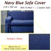 Navy Blue Dots Sofa Cover 1 to 2 Seater 230 X 360cm