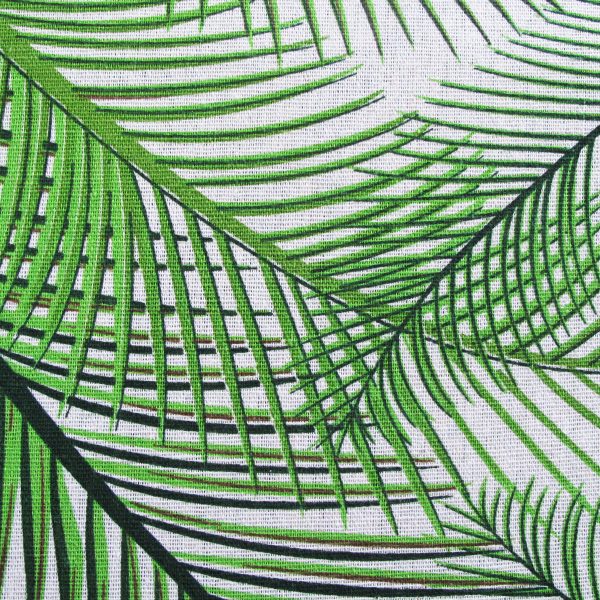 Cotton Green Palm Leaves Oblong Table Cloth 150 x 230cm
