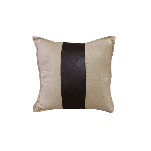 Studio Faux Suede/Faux Leather Square Cushion Cover 40 x 40 cm