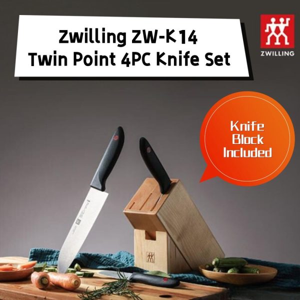 ZW-K14 Twin Point Santoku Knife Chef’s Knife 4PC Knife Set