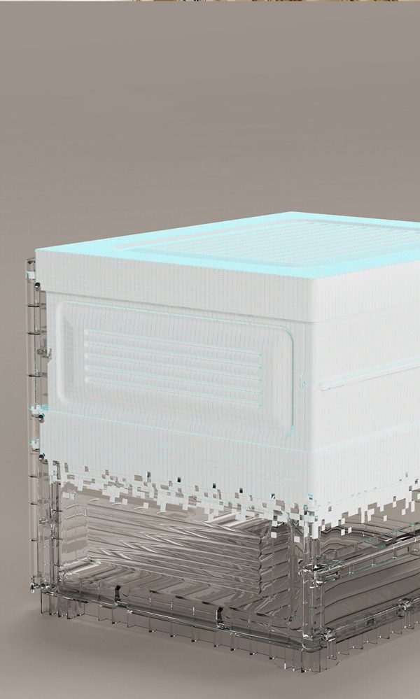 Cubes Storage Folding Shoe Box With 2 Column & 20 Grids & 10 Brown Door