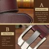 Genuine Leather For Men Pin Buckle Belts Cowskin Casual Belts Business Belt (Black)