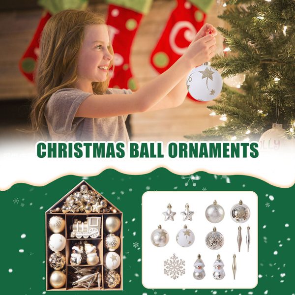 70-piece Christmas Tree Xmas Balls Decorations Baubles Hanging Party Ornament
