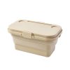 2IN1 Portable Folding Picnic Basket Tour Storage Baskets Outdoor Basket With Lid
