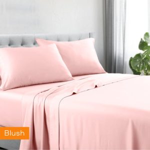 1200tc hotel quality cotton rich sheet set double blush