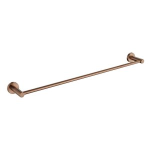 Luxurious Brushed Rose Gold Stainless Steel 304 Towel Rack Rail - Single Bar 600mm