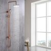 2023 Brushed Rose Gold Copper Solid Stainless Steel 304 made shower set w diverter 200 mm head sprayer hand held head