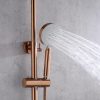 2023 Brushed Rose Gold Copper Solid Stainless Steel 304 made shower set w diverter 200 mm head sprayer hand held head