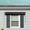 Retractable Fixed Pivot Arm Window Awning Patio Garden Blinds 2.4m x 2.1m Black