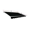 Motorised Outdoor Folding Arm Awning Retractable Sunshade Canopy Black 4.0m x 3.0m