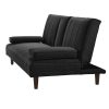 Fabric Sofa Bed with Cup Holder 3 Seater Lounge Couch – Charcoal