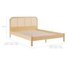 Lulu Bed Frame with Curved Rattan Bedhead – King