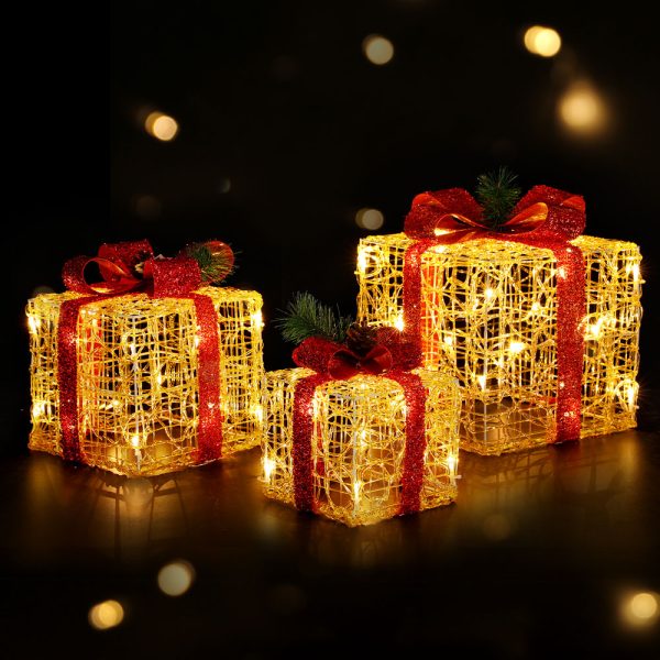 Christmas Lights 48 LED Fairy Light Gift Box 3pcs Decorations