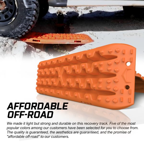 X-BULL Recovery tracks Boards 10T 2 Pairs Sand Mud Snow With Mounting Bolts pins Orange