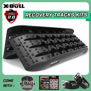 X-BULL Recovery Tracks Sand Track Mud Snow 1 pair Gen 2.0 Accessory 4WD 4X4 – Black