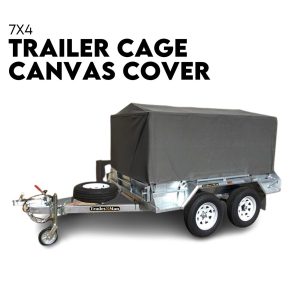 Box Cage Trailer Cover Canvas Tarp for 7x4 ft 600mm High Cage