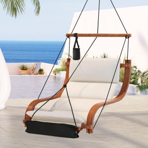 Hammock Chair Wooden Hanging Indoor Outdoor Lounge Patio