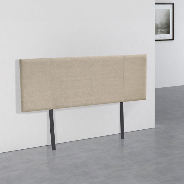 Linen Fabric Double Bed Headboard Bedhead – Beige