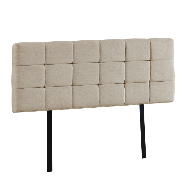 Linen Fabric Double Bed Deluxe Headboard Bedhead – Beige