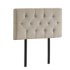 Linen Fabric Single Bed Deluxe Headboard Bedhead – Beige