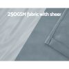 2X 132x160cm Blockout Sheer Curtains Light Grey