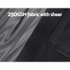 2X 132x304cm Blockout Sheer Curtains Black