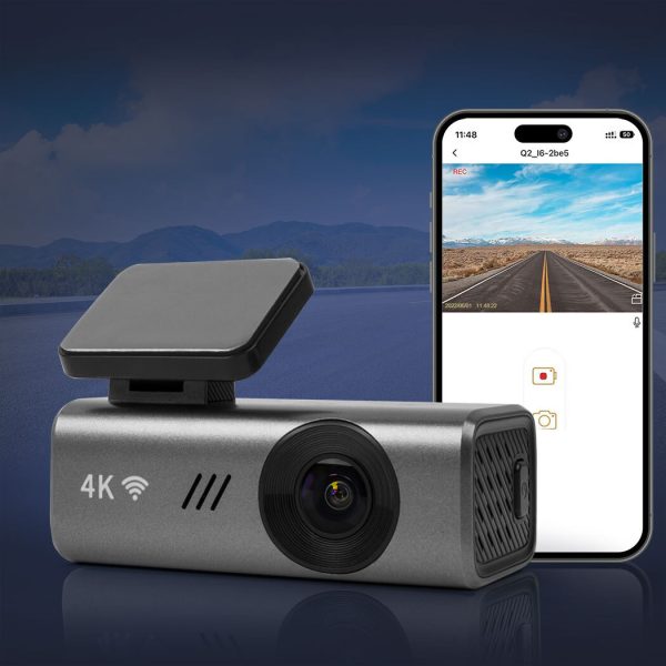 Dash Camera 4K Wifi UHD Front Car Recorder Voice Control Night Vision 64G
