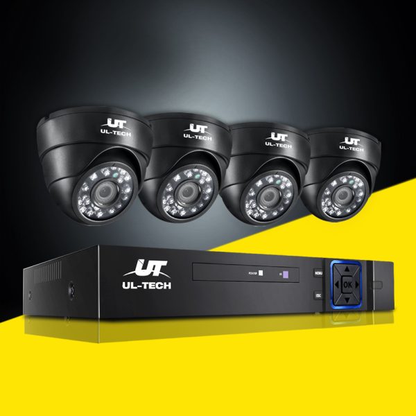 CCTV Security System 4CH DVR 1080P 4 Camera Sets – Not Included