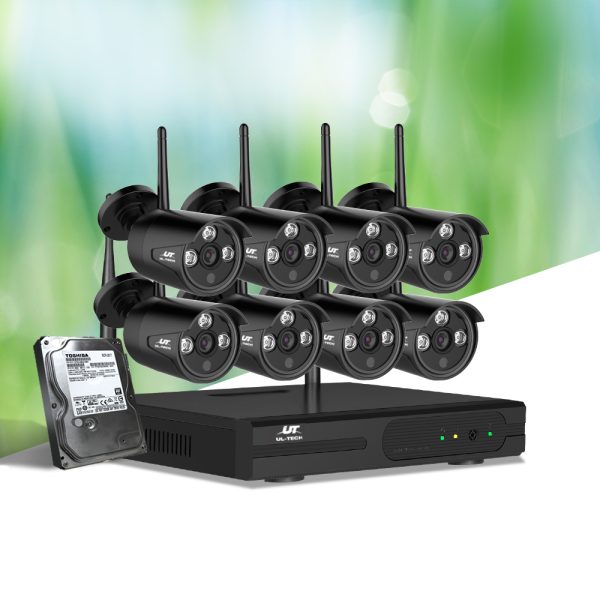 3MP 8CH Wireless Security Camera NVR Video – 8, 2 TB