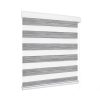 Blackout Zebra Roller Blind Curtains Double Window Sunshade 120×210 Grey