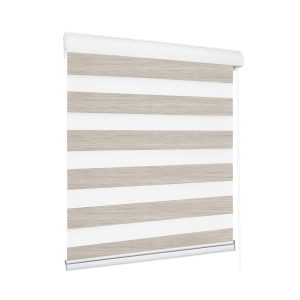 Blackout Zebra Roller Blind Curtains Double Window Sunshade 60x210 White