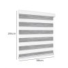Blackout Zebra Roller Blind Curtains Double Window Sunshade 90×210 Grey