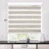 Blackout Zebra Roller Blind Curtains Double Window Sunshade 90×210 White