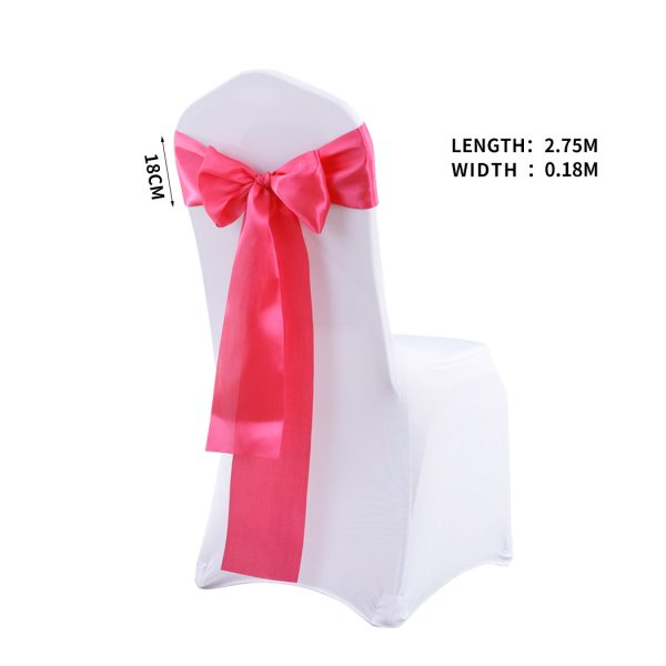 20x Satin Chair Sashes Cloth Cover Wedding Party Event Decoration Table Runner