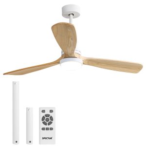 Spector Ceiling Fan 52'' DC Motor Wood Blades with Light LED Remote Control