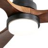 Spector 52” Wood Ceiling Fan DC Motor with LED Light Remote Control 3 Blades