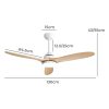 Spector 52” Ceiling Fan LED Light DC Motor Remote Control 5 Speed Wooden Blade